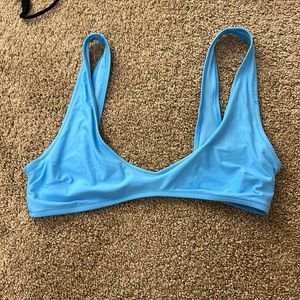 Blue bikini top